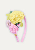 Floral Garden Headband with Crystal Accents