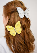 Yellow Butterfly Hair Barrette