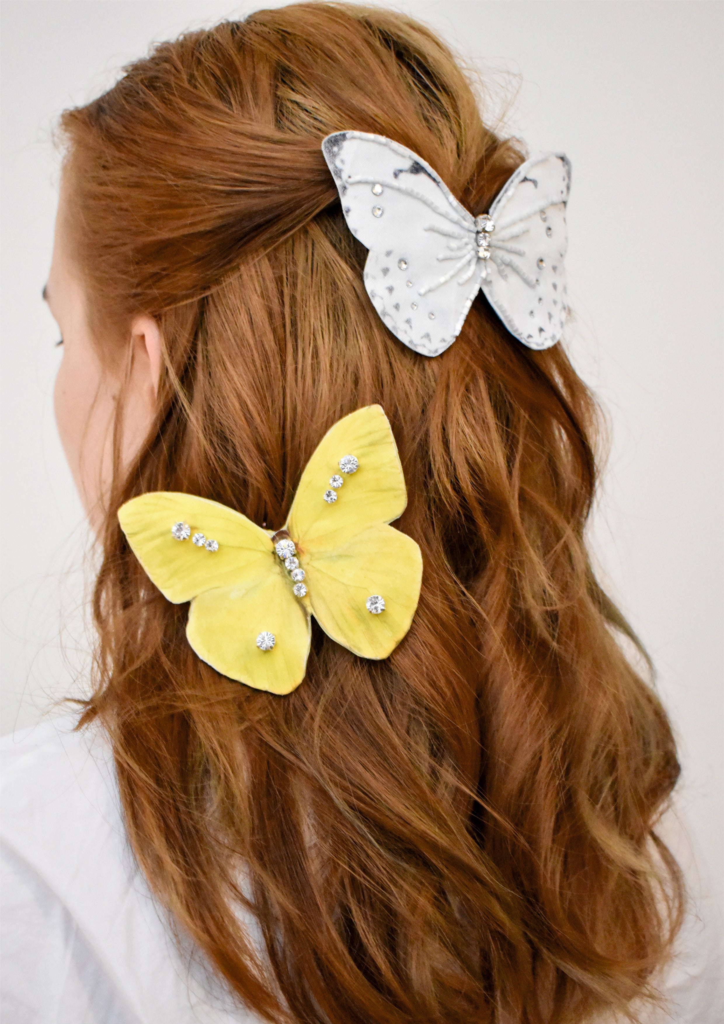 Yellow Butterfly Hair Barrette