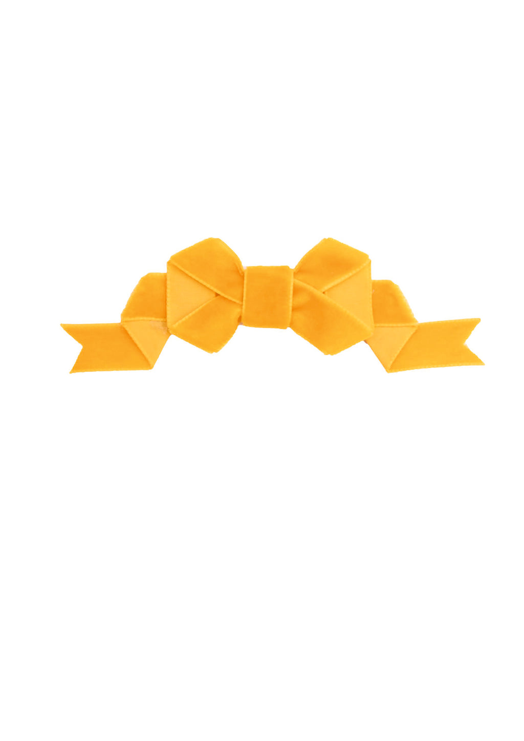 Mustard Velvet Hair Bow clip