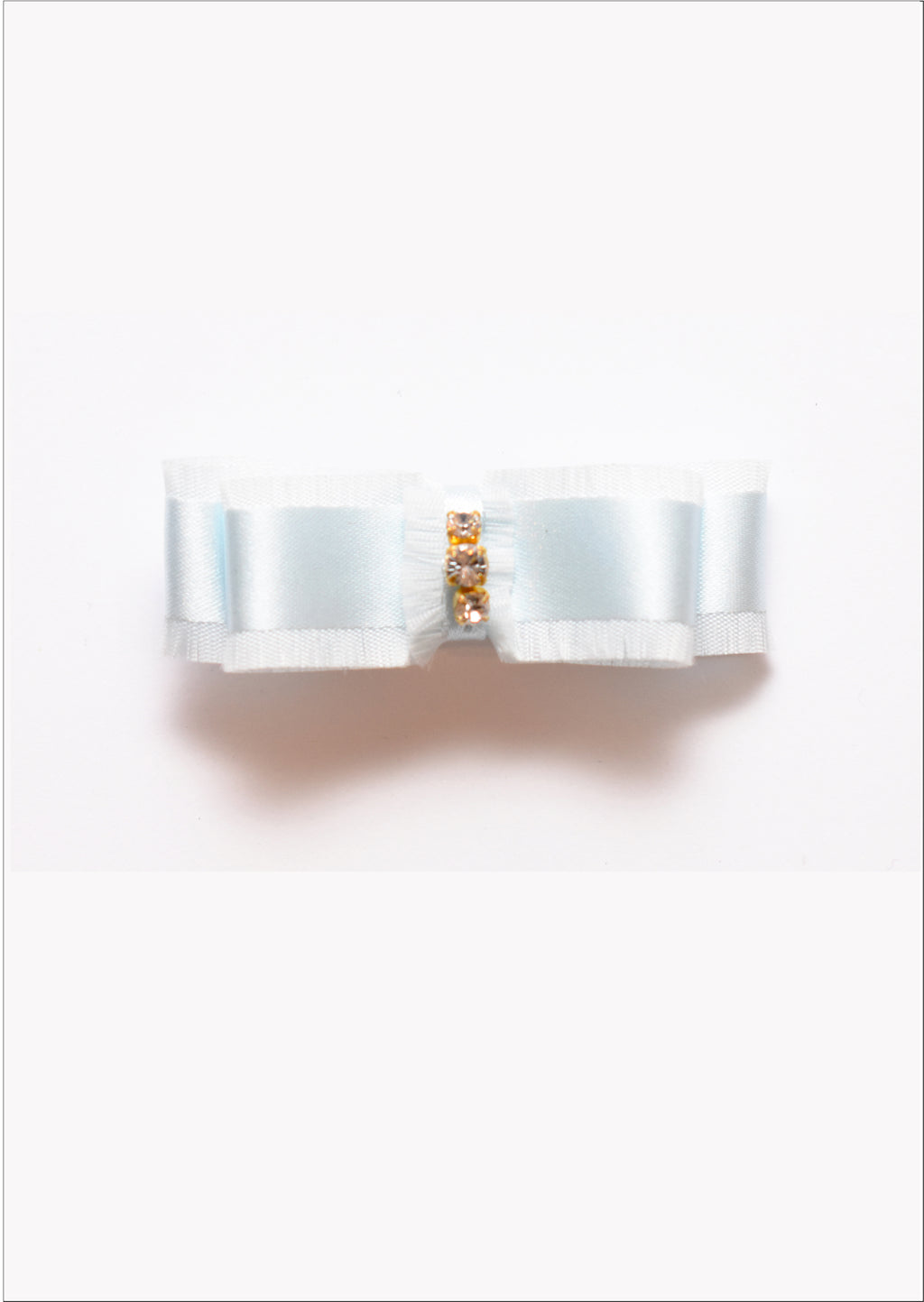 Light Blue Satin Hair bow clip