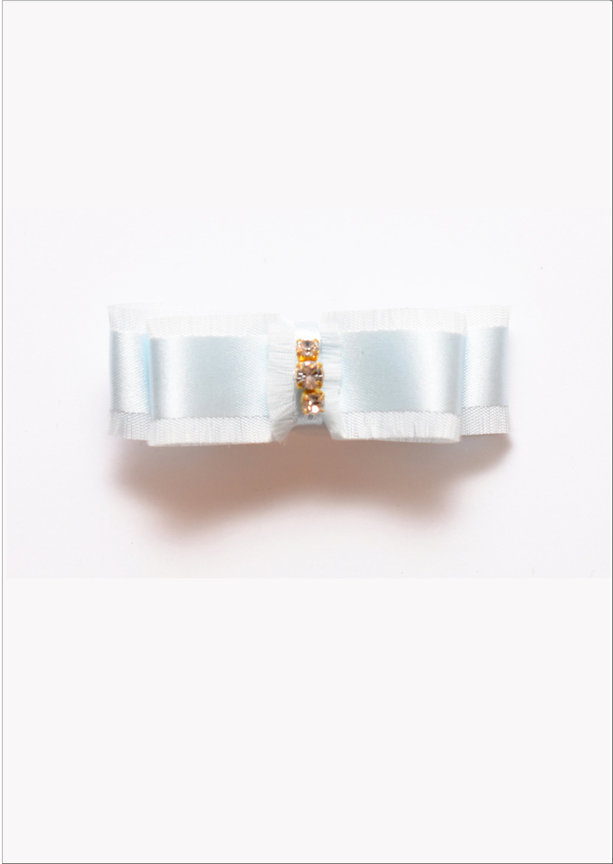 Light Blue Satin Hair bow clip
