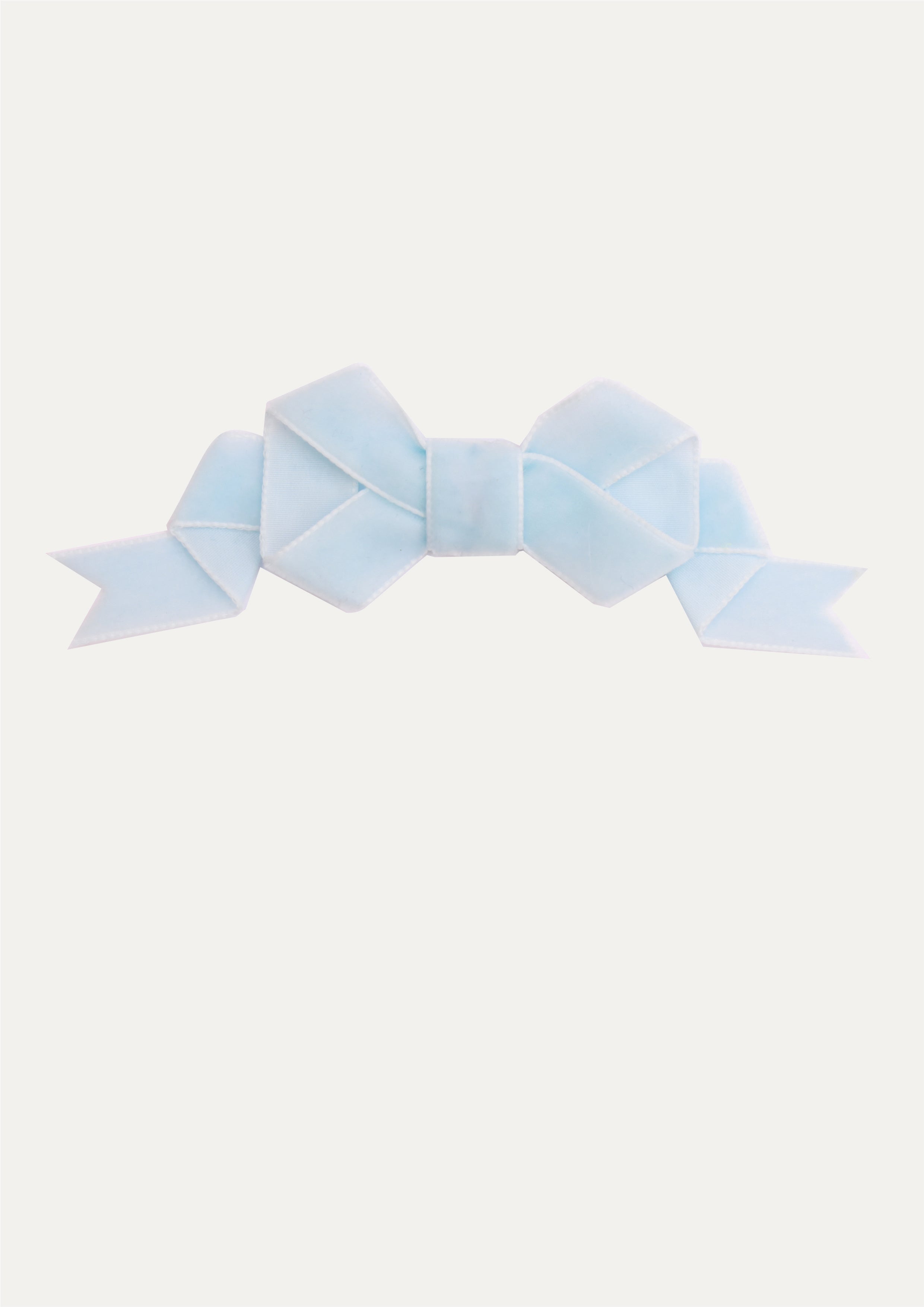 Light Blue Velvet Hair Bow Clip