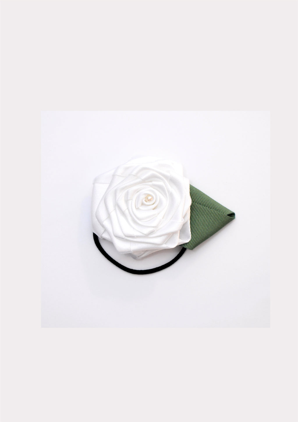Girls White   Rose Hair Tie Floral Hair Elastic (Copy)